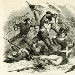 Crimean War, Sergeant Davies defending the colours