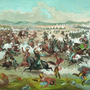 Custer's Last Charge Print, c1876 Custer's Last Charge Print, c1876
