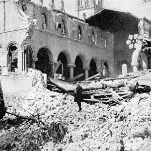 Damage to Canterbury Cathedral Library, WW2 - Baedeker Blitz