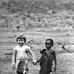 Daphne Jewell and friend, Kenya, East Africa