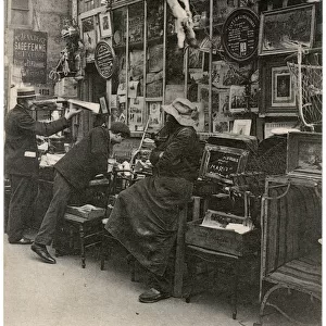 Dealer in bric-a-brac, Montmartre, Paris, France