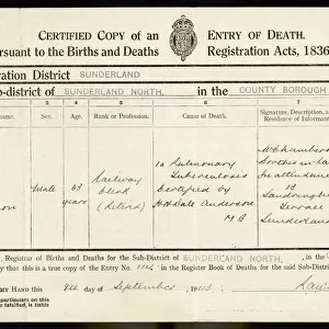 Death Certificate 1943