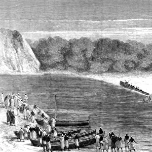 The Death of Kalulu, Kalulu Falls, Central Africa, 1876