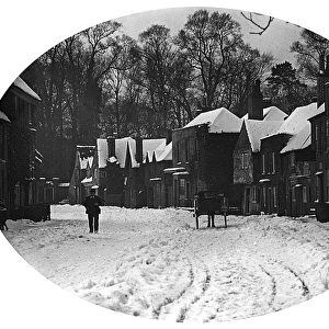 Denham Village under snow in winter - Buckinghamshire
