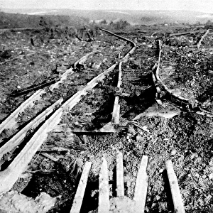 Destroyed Railway at Ancre; First World War, 1916