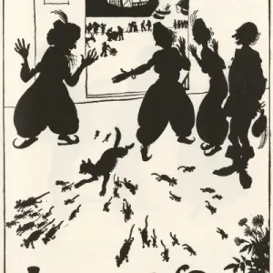 Arthur Rackham's 1933 Print of Dick Whittington and His Cat