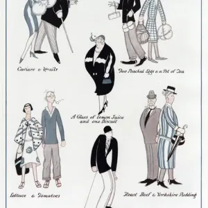 1929 Print: Diet and Dieters by Joyce Dennys 1929 Print: Diet and Dieters by Joyce Dennys