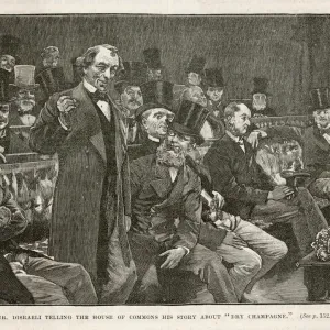 1875 Print of Benjamin Disraeli Speaking on Irish Home Rule 1875 Print of Benjamin Disraeli Speaking on Irish Home Rule