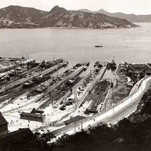 Dockyard in Hong Kong, c. 1930 s