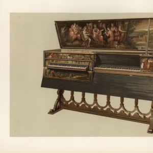 Double keyboard spinnet or virginal by Hans