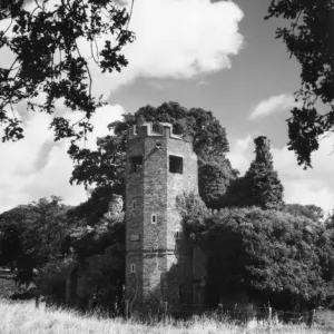 17th Century Fawsley Park Print - Dower House Tower 17th Century Fawsley Park Print - Dower House Tower