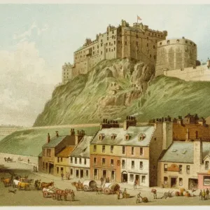 Edinburgh Castle Print: A Grassmarket View Edinburgh Castle Print: A Grassmarket View