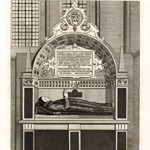 Edmund Plowdens monument in the Temple Church