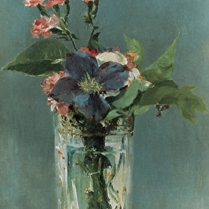Edouard Manet (1832-1883). Carnations and Clematis in a Crys