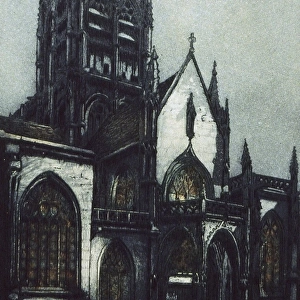 Eglise St Vincent, Rouen, 1917