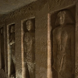 Egyptian Art. Necropolis of Saqqara. Mastaba. Room decorated
