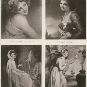 Emma Hamilton Print: Four Engravings Depicting the Lady in Various Attires Emma Hamilton Print: Four Engravings Depicting the Lady in Various Attires