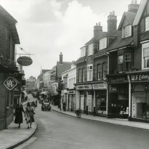 Early 1950s Basingstoke Winchester Road Print Early 1950s Basingstoke Winchester Road Print