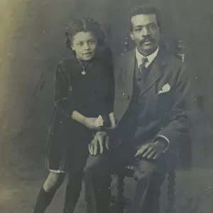 Esther Bruce & her father Joseph Bruce in Fulham, London