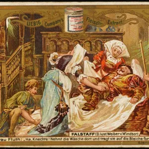 Falstaff in Laundry Basket Print Falstaff in Laundry Basket Print
