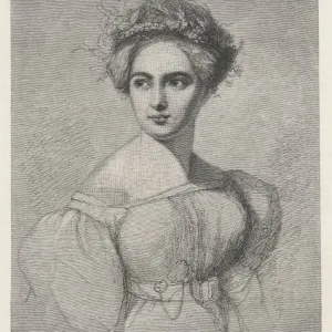 Fanny Hensel Print - Portrait of Fanny Mendelssohn Fanny Hensel Print - Portrait of Fanny Mendelssohn