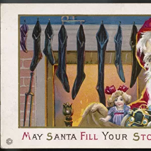 Father Christmas and Xmas stockings