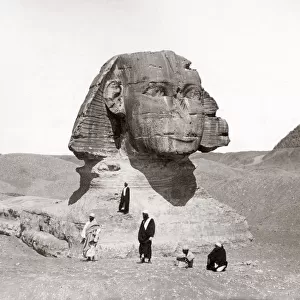 Figures at the Sphinx, Cairo, Egypt, c. 1880 s