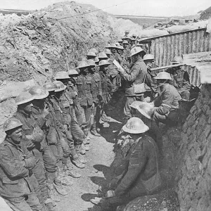First Day of the Somme Print: British Soldiers in Trench First Day of the Somme Print: British Soldiers in Trench