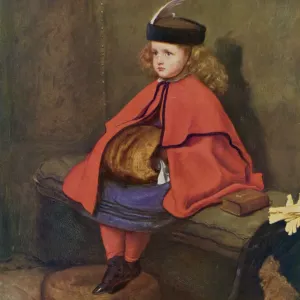 Print of a young girl listening to her first sermon in church