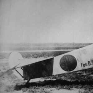 Fokker DVIII, (side view, on the ground)