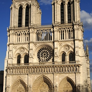 France. Paris. Notre Dame Cathedral. West front
