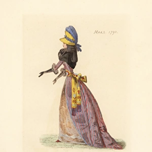 French woman wearing the fashion of March 1790