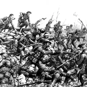 Furious Irish Charge at Guillemont Print, September 1916 Furious Irish Charge at Guillemont Print, September 1916