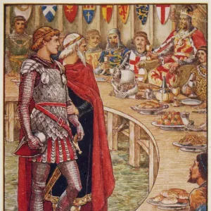Sir Galahad Introduced to the Round Table Print Sir Galahad Introduced to the Round Table Print