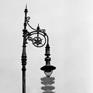 Gas lamp and GPO / British Telecom Tower, London