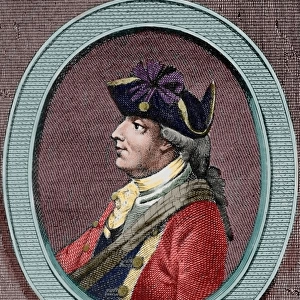 General Sir Henry Clinton (1730-1795). Engraving. Colored