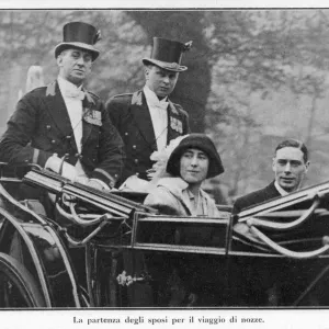 George VI and Elizabeth, Duke and Duchess of York, Carriage Ride Print George VI and Elizabeth, Duke and Duchess of York, Carriage Ride Print