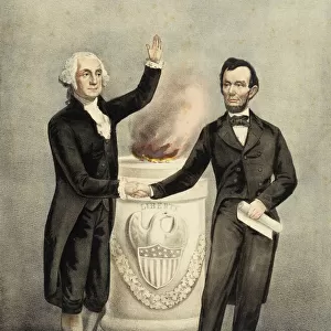 George Washington and Abraham Lincoln