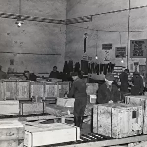 German Men with Wooden Crates During the Berlin Airlift ?