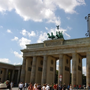 Germany. Berlin. Brandenburg Gate crowned by the Quadriga of