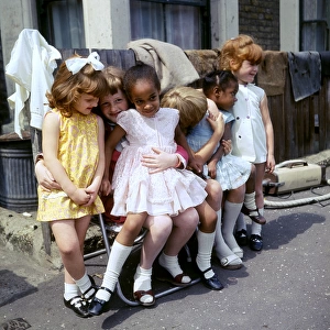 Six girls on a Balham street, SW London