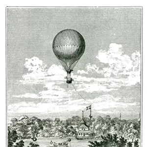 Godards balloon ascent from the Tivoli Gardens, Copenhagen