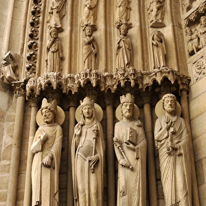 Gothic Art. France. Notre Dame. Paris. From the left, a king