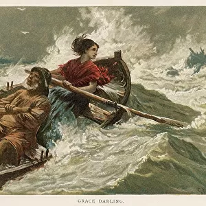 Grace Darling, rowing with her father