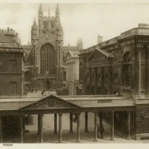 The Grand Pump Room and Abbey, Bath Print circa 1920s The Grand Pump Room and Abbey, Bath Print circa 1920s