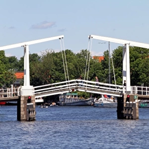 Gravestenenbrug bridge, River Spaarne in Haarlem