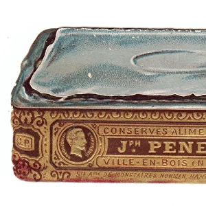 Greetings card in the shape of a sardine tin