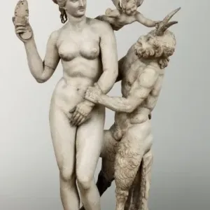 Hellenistic Marble Sculpture Print: Aphrodite and Pan Group Hellenistic Marble Sculpture Print: Aphrodite and Pan Group