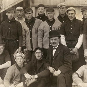 Group photo of a baseball team, Wisconsin, USA