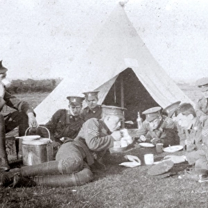 Guard tent at Petersfield OTC Camp, WW1